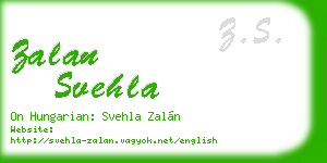 zalan svehla business card